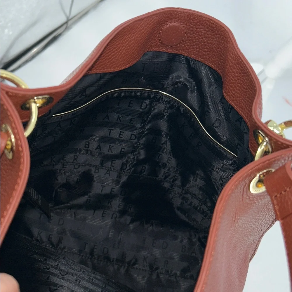 Ted Baker Rich Brown Shoulder Bag Leather Bag - Picture 8 of 11